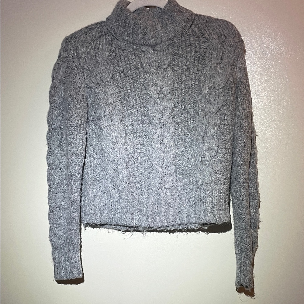American Eagle Outfitters Gray Cowl Neck Sweater